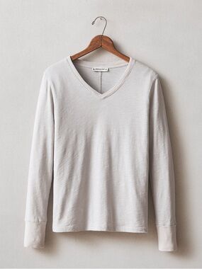American Giant Lightweight V-Neck Top in  Gray